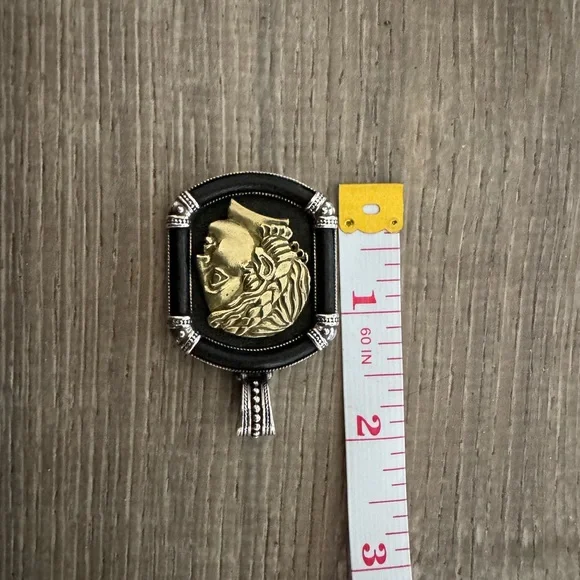 Phidias Collection, Apollo, sterling silver, bronze & leather, Pendant